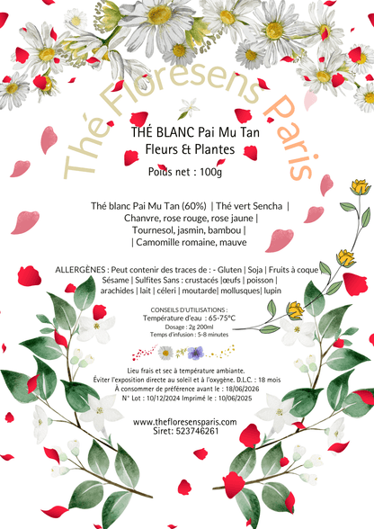 Thé Blanc Pai Mu Tan Fleurs & Plantes - Thé Floresens Paris