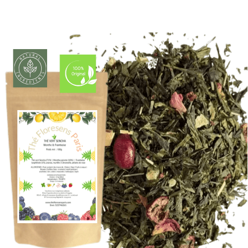 Thé Vert Sencha Menthe & Framboise - Thé Floresens Paris